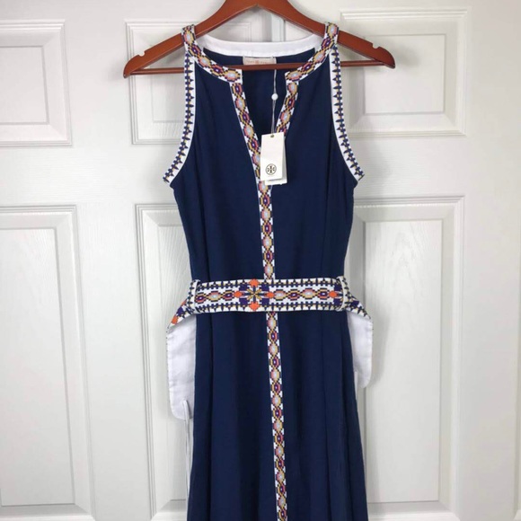 NWT $398 Tory Burch Savannah Embroidered Dress - Picture 2 of 6